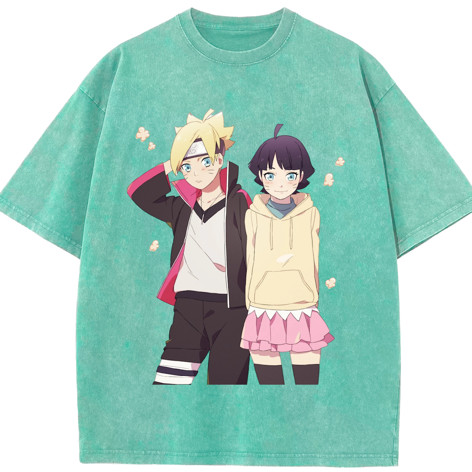 （画像用） NARUTO -ナルト- うずまき ボルト Uzumaki Boruto 綿100% ヴィンテージ風 半袖Tシャツ（フロントプリント）
